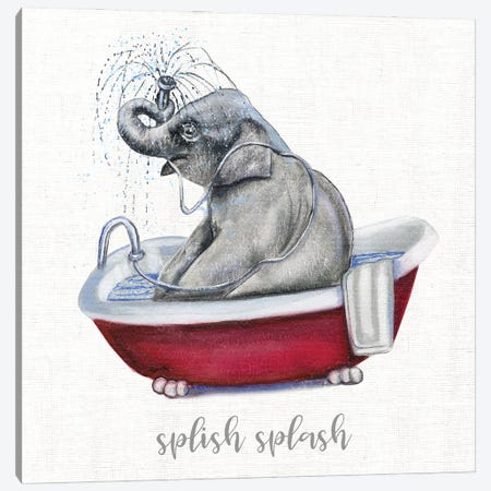 Splish Splash Canvas Print #DBK26} by Donna Brooks Canvas Artwork
