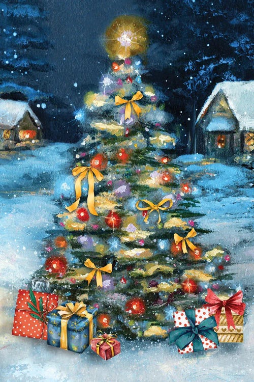 Christmas Gathering by Donna Brooks canvas print