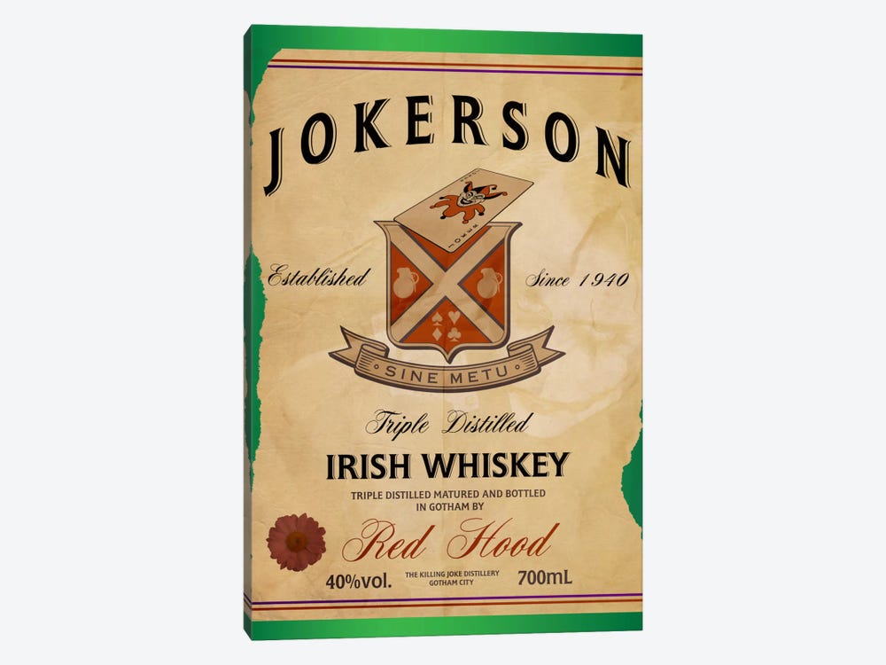 Jokerson Irish Whiskey by 5by5collective 1-piece Canvas Print