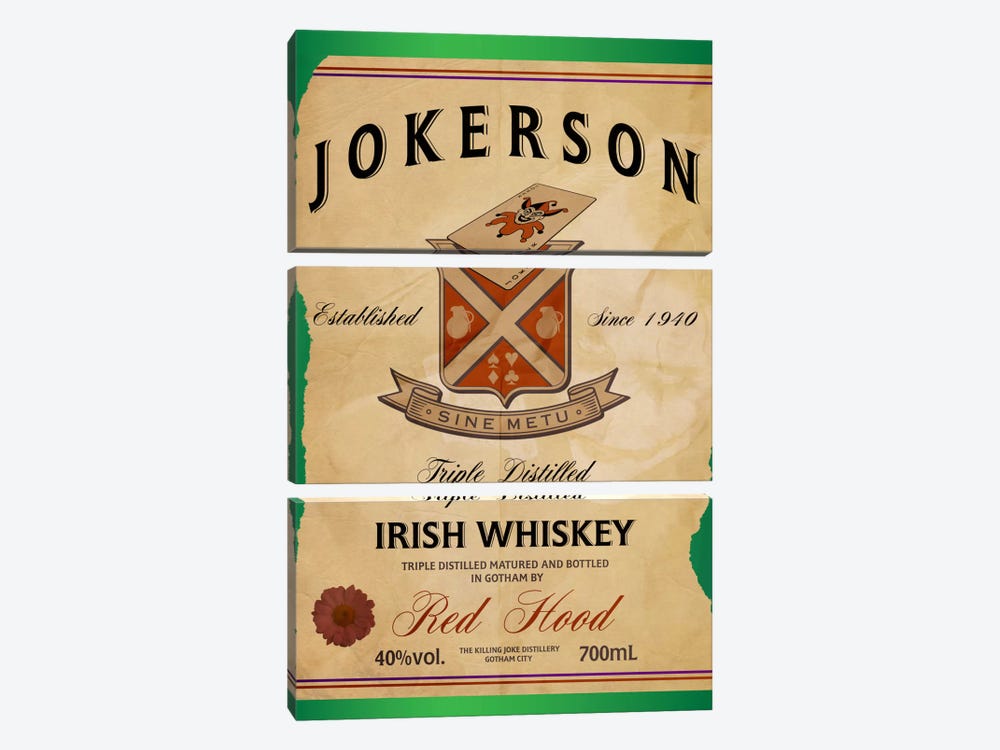 Jokerson Irish Whiskey by 5by5collective 3-piece Art Print