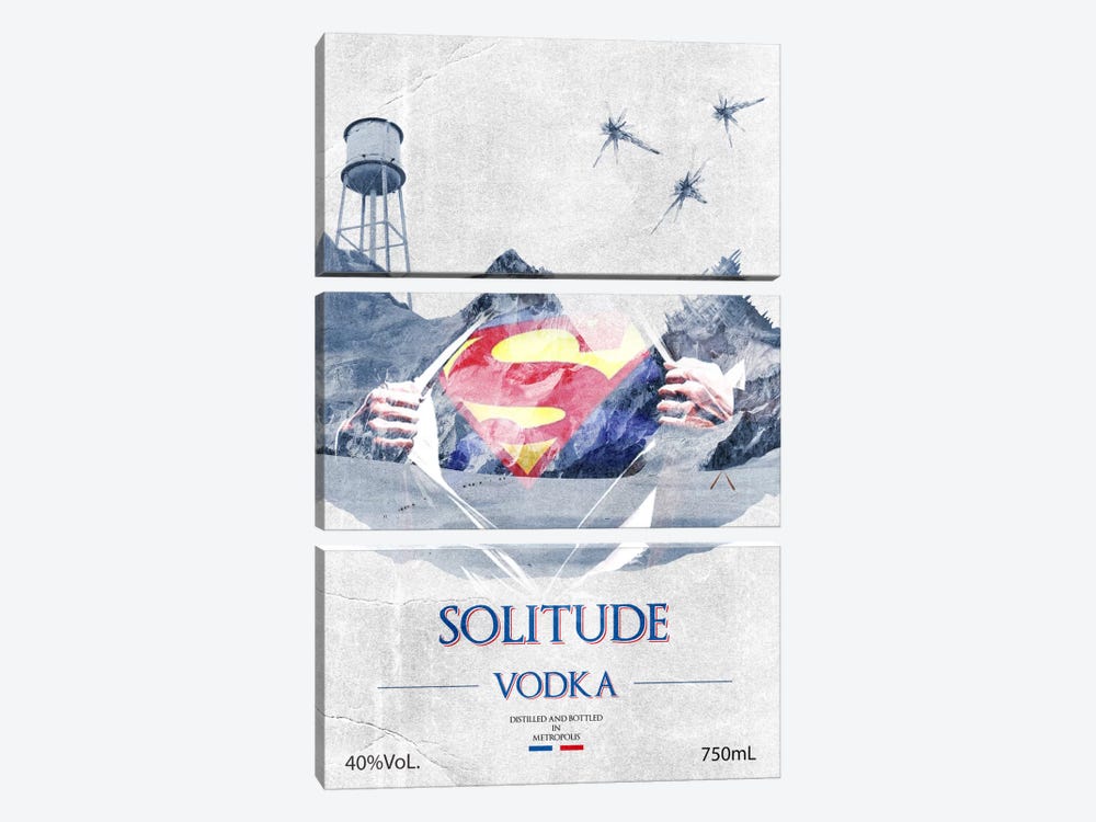Solitude Vodka by 5by5collective 3-piece Canvas Wall Art