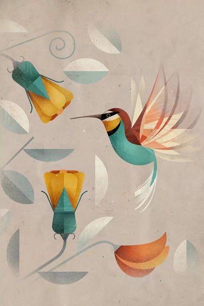 Mid-Century Modern Animals: Hummingbird by Dieter Braun