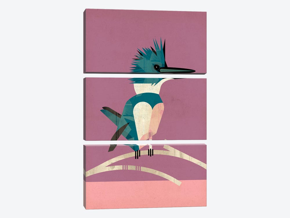 Kingfisher 3-piece Canvas Print
