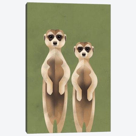 Meerkats Canvas Print #DBR14} by Dieter Braun Canvas Wall Art