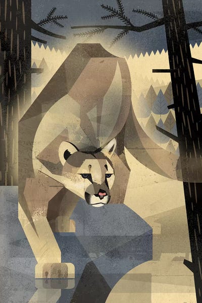 Mid-Century Modern Animals: Mountain Lion by Dieter Braun