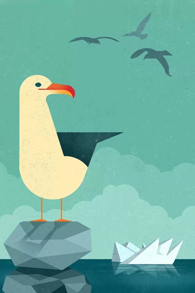 Mid-Century Modern Animals: Seagull by Dieter Braun