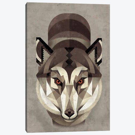 Wolf Canvas Print #DBR23} by Dieter Braun Canvas Artwork