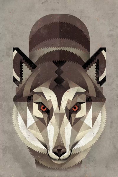 Mid-Century Modern Animals: Wolf by Dieter Braun