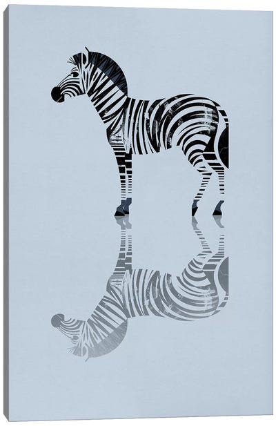 Zebra Canvas Art Print - Minimalist Wall Art