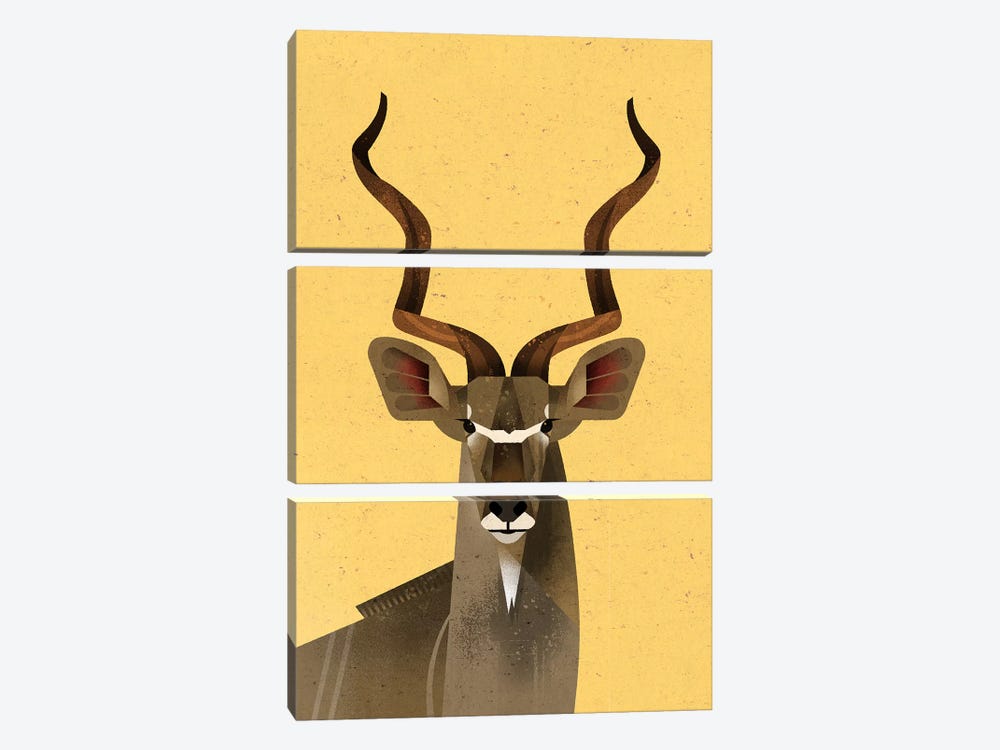 Big Kudu by Dieter Braun 3-piece Canvas Art
