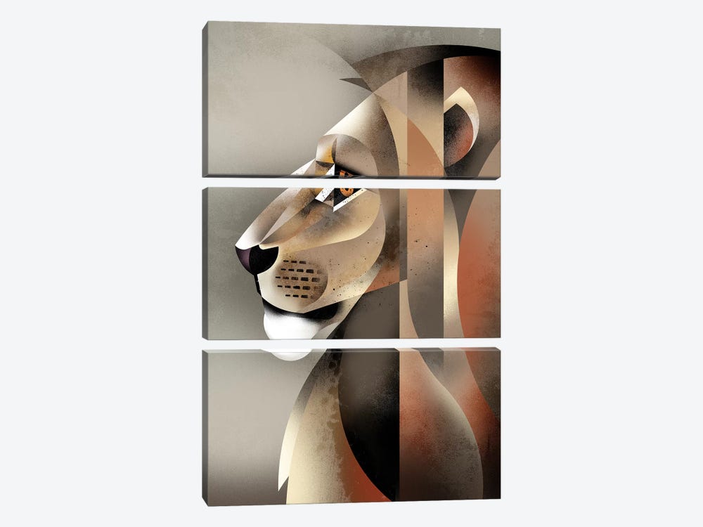 Lion by Dieter Braun 3-piece Canvas Art