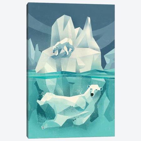 Polar Bear Canvas Print #DBR36} by Dieter Braun Canvas Wall Art