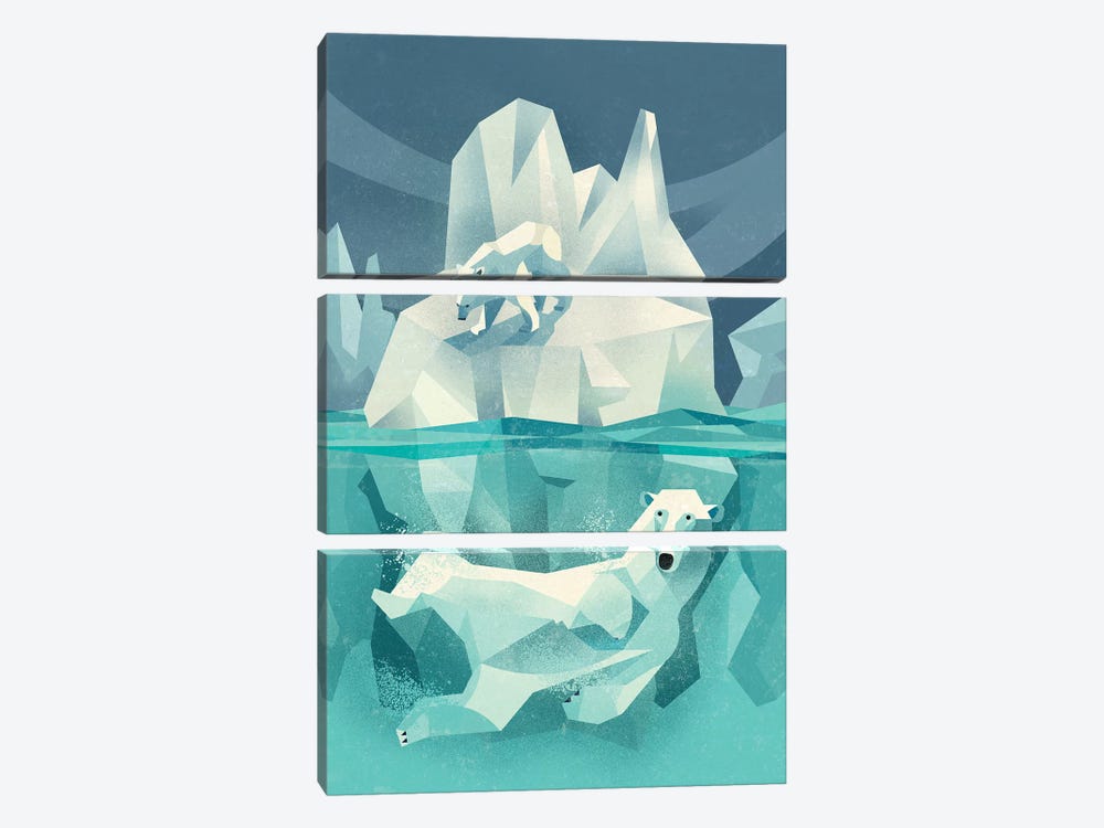 Polar Bear by Dieter Braun 3-piece Canvas Art