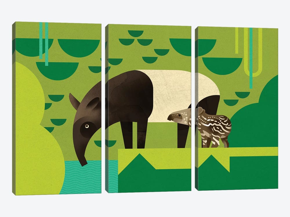 Tapir 3-piece Canvas Art Print