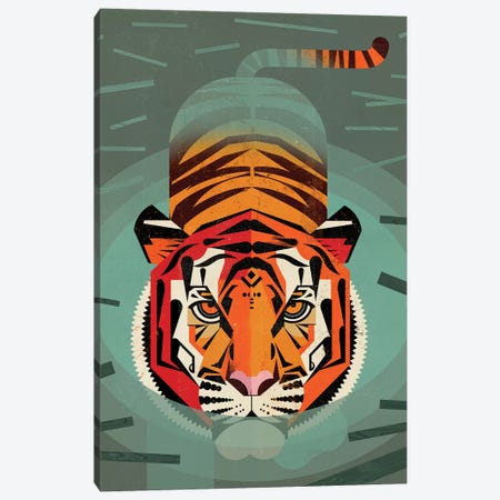 Tiger Canvas Print #DBR40} by Dieter Braun Canvas Wall Art