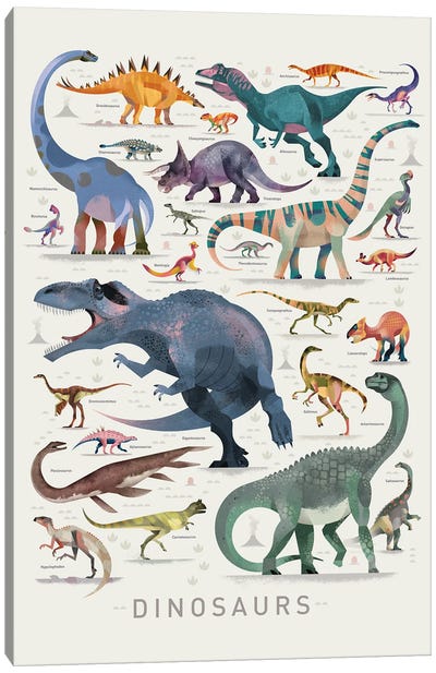 Dinosaurs II Canvas Art Print - Dieter Braun