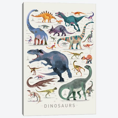 Dinosaurs II Canvas Print #DBR42} by Dieter Braun Canvas Art
