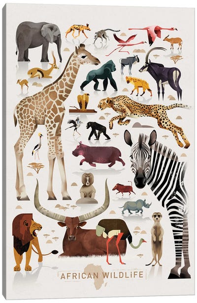 African Wildlife Canvas Art Print - Dieter Braun