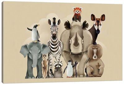 Hello Animals Canvas Art Print