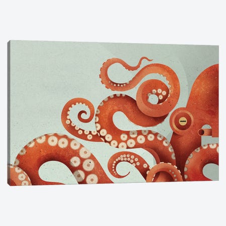 Octopus Canvas Print #DBR49} by Dieter Braun Canvas Wall Art