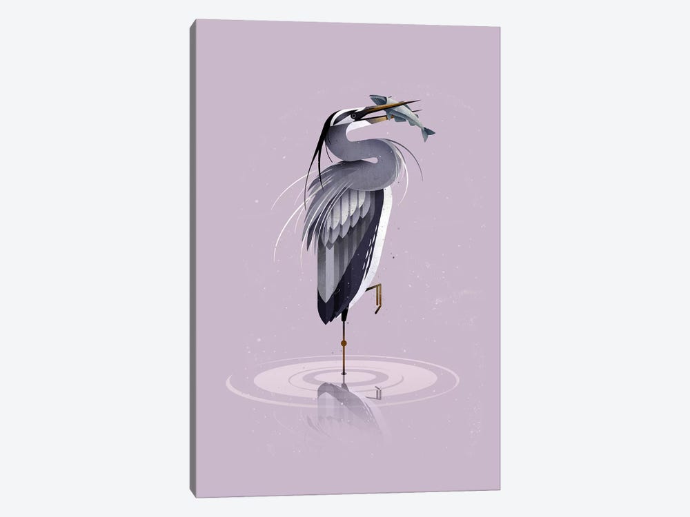 Grey Heron by Dieter Braun 1-piece Canvas Wall Art