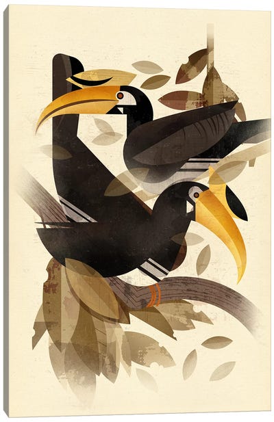 Hornbills Canvas Art Print - Toucan Art