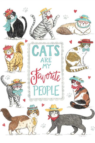 Cats Are My Favorite People by Deb Strain canvas print