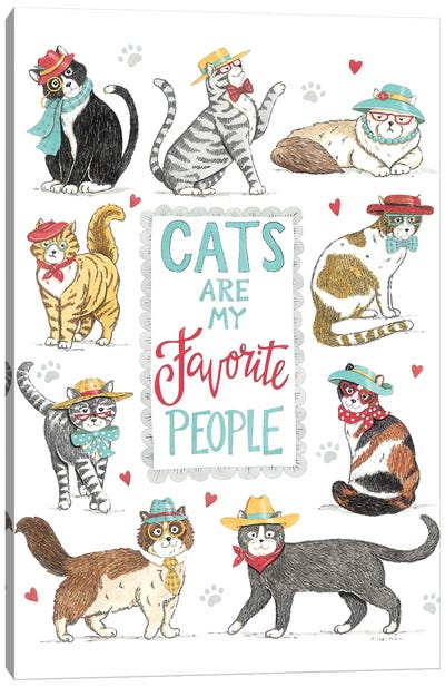 Cats Are My Favorite People Canvas Art Print