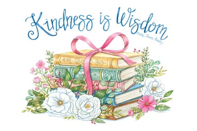 Books & Flowers I