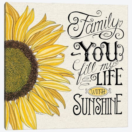 Fill My Life With Sunshine Canvas Print #DBS29} by Deb Strain Canvas Print