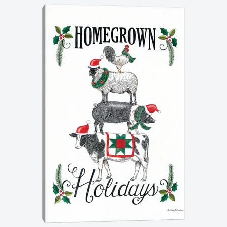 Homegrown Holidays Canvas Print #DBS37} by Deb Strain Art Print
