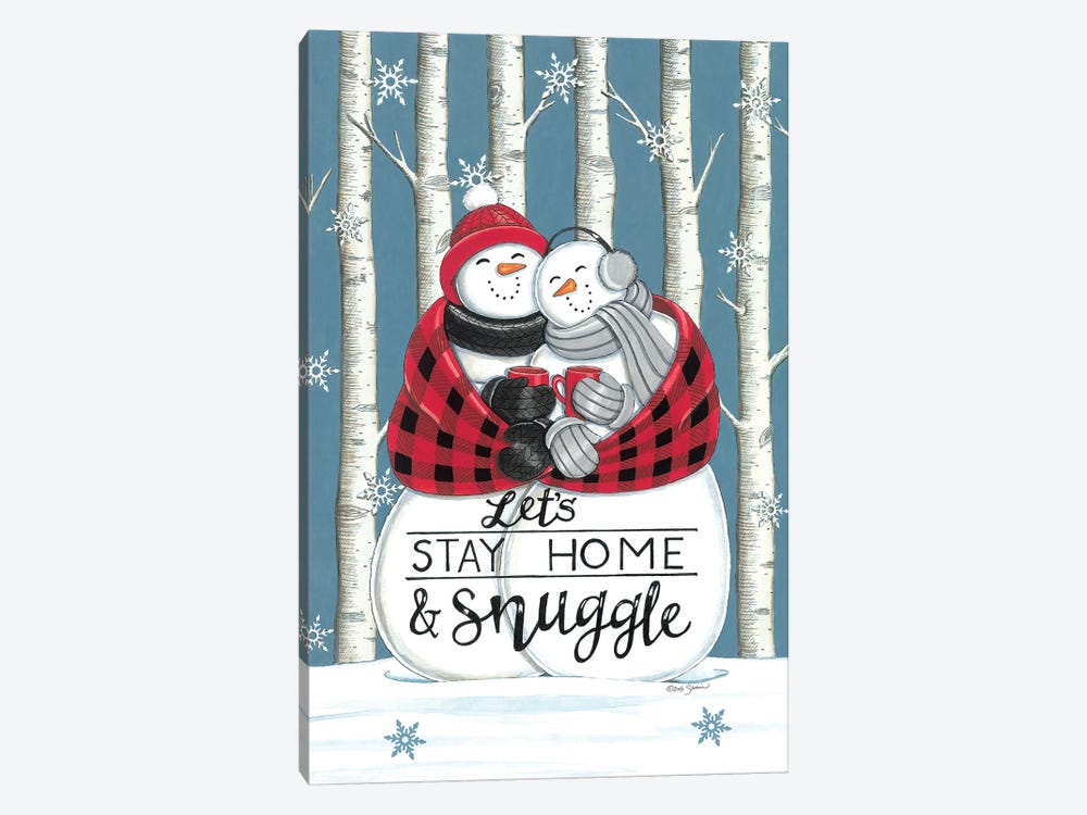 Let's Stay Home & Snuggle by Deb Strain 1-piece Art Print