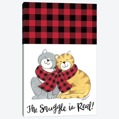 The Snuggle Is Real Cats Canvas Print #DBS73} by Deb Strain Canvas Art