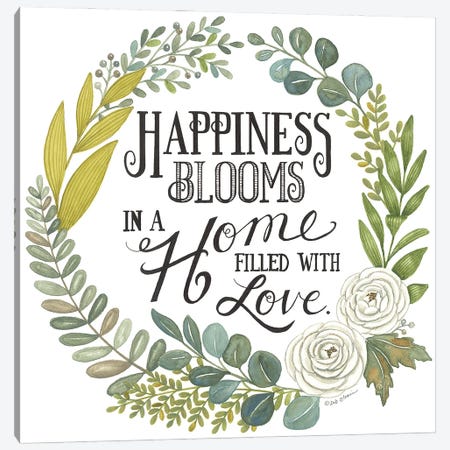 Happiness Blooms Canvas Print #DBS85} by Deb Strain Canvas Artwork