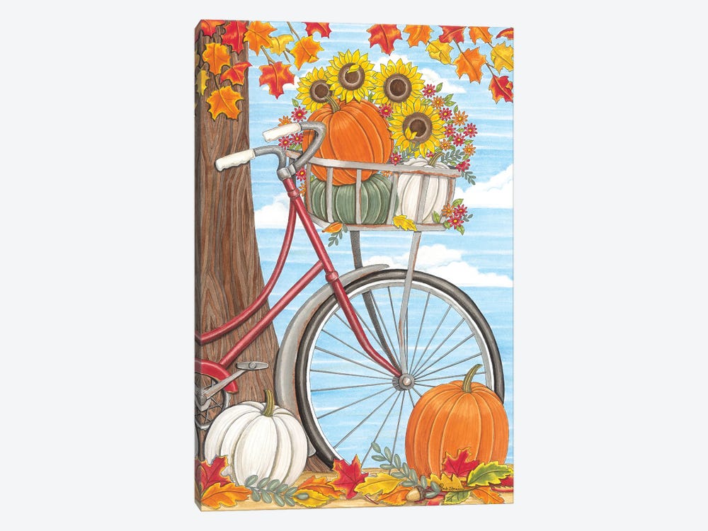 Fall Bicycle by Deb Strain 1-piece Canvas Art Print
