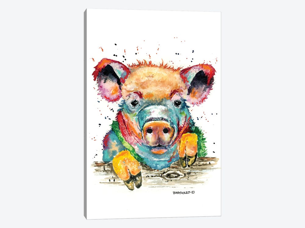 Porky by Dave Bartholet 1-piece Canvas Wall Art