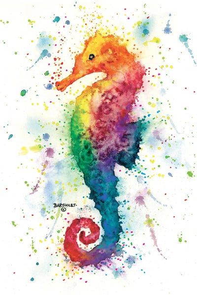 Kids Ocean Life Art: Sea Horse by Dave Bartholet