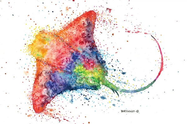 Kids Ocean Life Art: Sting Ray by Dave Bartholet