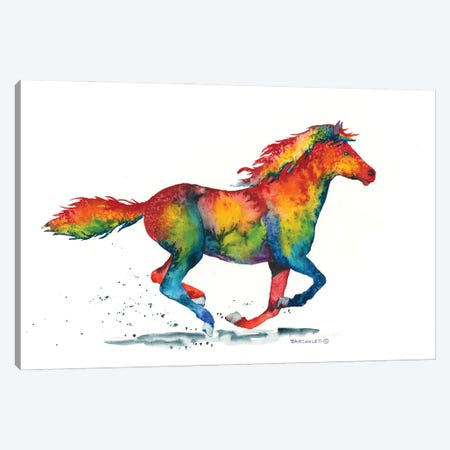 Rainbow Stallion Canvas Print #DBT11} by Dave Bartholet Canvas Print