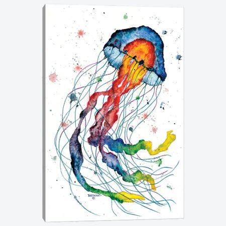 Rainbow Jelly Fish Canvas Print #DBT13} by Dave Bartholet Canvas Print