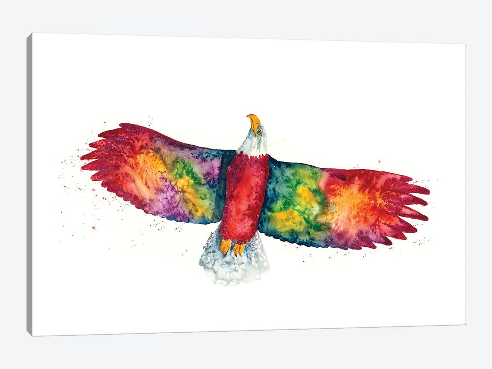 Rainbow Eagle by Dave Bartholet 1-piece Canvas Print
