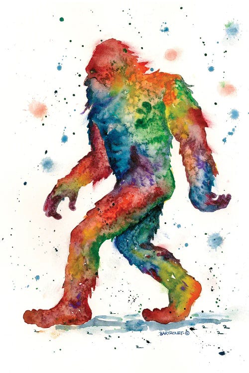 Rainbow Sasquatch by Dave Bartholet wall art