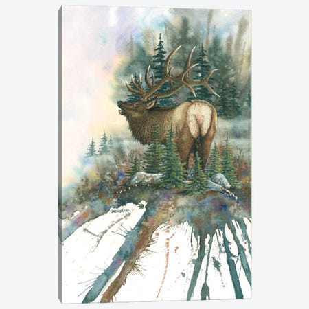 Christmas Tree Bull Canvas Print #DBT41} by Dave Bartholet Canvas Art