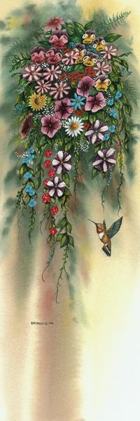Hummingbirds: Hanging Basket by Dave Bartholet