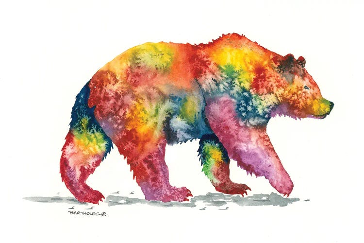 Rainbow Grizz by Dave Bartholet wall art