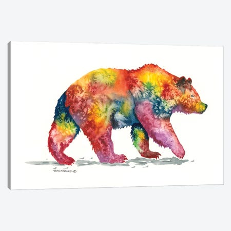 Rainbow Grizz Canvas Print #DBT7} by Dave Bartholet Canvas Art