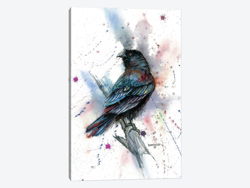 Stylized Raven by Dave Bartholet 1-piece Canvas Wall Art