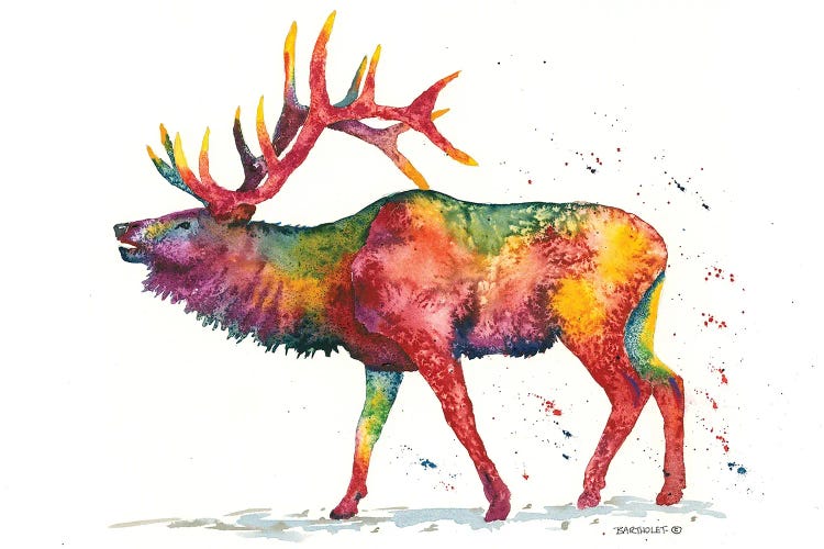 Rainbow Wapiti by Dave Bartholet wall art