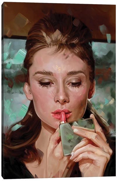 Hepburn Canvas Art Print - Make-Up Art