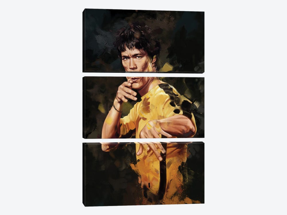 Bruce Lee by Dmitry Belov 3-piece Canvas Print